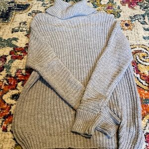 Gray turtle neck sweater